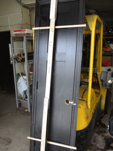Huge Lot of Black Trim Crown Moulding and One Door