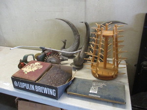 Yard Peacocks John Deere Sprinkler and other antiques