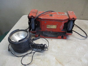 Q Beam Spot Light and Bench Grinder