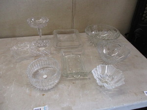 Lot of Vintage Crystal Dishes and Bowls