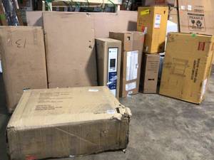 lot 9 image: Lot of assorted cabinets various sizes and brands Customer returns see all pictures