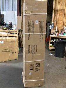 lot 25 image: Husky Ready-to-Assemble 24-Gauge Steel Freestanding Garage Cabinet in Black (48 in. W x 72 in. H x 18 in. D) see all pictures