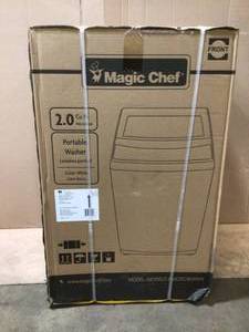 lot 38 image: Magic Chef 2.0 cu. ft. Compact Portable Top Load Washer in White customer return see all pictures