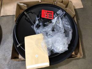 lot 42 image: Lot of 2 Hampton Bay Hampton Bay  Sadler 30 in. x 19 in. Round Steel Wood Burning Fire Pit in Rubbed Bronze
