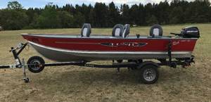 lot 3 image: 2013 Lund Lil Red SSV16 with Lund Trailer