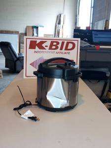 lot 2 image: Insignia - 6qt Multi-Function Pressure Cooker - Stainless Steel Dent on Back
