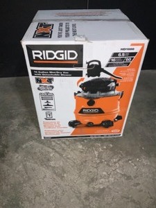 RIGID 16 GAL. 6.5-PEAK HP NXT WETDRY SHOP VACUUM WITH DETACHABLE BLOWER, FILTER, 7 FT. HOSE, 20 FT. HOSE AND ACCESSORIES. SEE PICTURES