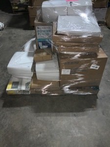 PALLET OF TOILET BOWL, TANKS, SEATS & ACCESSORIES. SEE PICTURES