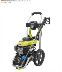 RYOBI 3000 PSI 2.3-GPM HONDA GAS PRESSURE WASHER. SEE PICTURES