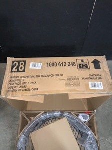 HAMPTON BAY QUADRIPOD 26 IN. ROUND FIRE PIT. SEE PICTURES
