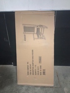 SHINE COMPANY HAMPTON WHITE WOOD OUTDOOR PORCH ROCKER. SEE PICTURES