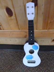 lot 106 image: White and Blue Ukulele