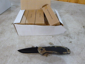 lot 131 image: Case of Camo Folding Pocket Knives