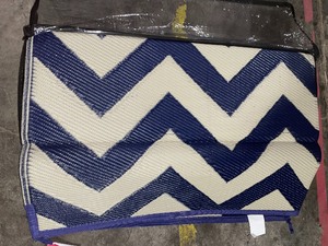 MSIRUGS Courtyard Navy Chevron 9 ft. x 12 ft. Polypropylene Outdoor Area Rug