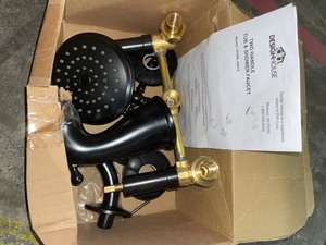 DESIGN HOUSE Oakmont 2-Handle 1-Spray Tub and Shower Faucet in Matte Black (Valve Included)
