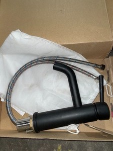 BOYEL LIVING Single Hole Single Handle Bathroom Faucet with Deck Mount in Matte Black. See Pictures