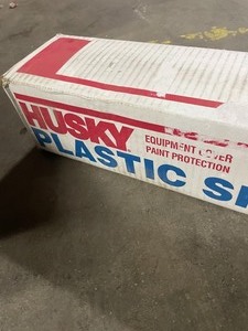 HUSKY 10 ft. X 50 ft. Clear 6 mil Plastic Sheeting. See Pictures