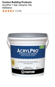 CUSTOM BUILDING PRODUCTS Single Component Grout & Cermic Tile Adhesive. See Pictures