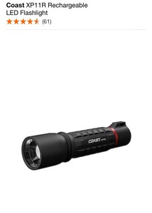 Coast XP11R Rechargeable LED Flashlights & Best Value 12 in. Drive Socket and Ratchet Set (10-Piece). See Pictures