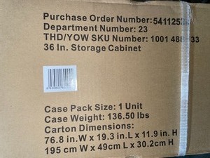 HUSKY Ready-to-Assemble 24-Gauge Steel Freestanding Garage Cabinet in Black (36 in. W x 72 in. H x 18 in. D). See Pictures