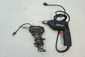 lot 136 image: Drill, soldering gun