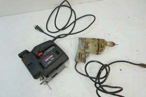 lot 137 image: Drill, Scroller saw