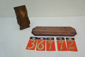 lot 156 image: Clock, address plates