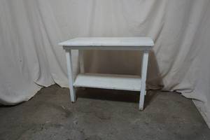 lot 179 image: Wooden table with shelf