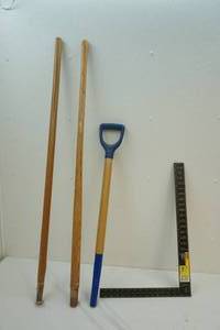 lot 203 image: Square, wooden handles