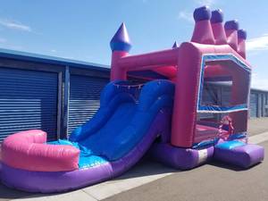 5 in 1 WetDry Pink Slide Combo with Basket Ball Hoop