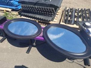 2 Oval Mirrors