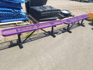 Commercial 8ft Purple Bench