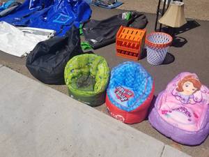 1 Adult and 3 Child Bean Bag Seats