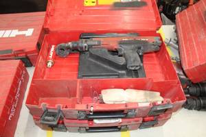 lot 972 image: Hilti Power Actuated Nail Gun DX36M  with Plastic Case, Accessories