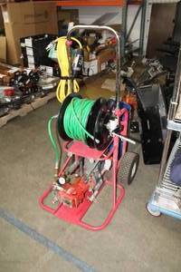 lot 982 image: Mini-Jet Sprayer 2-wheel  with Hose Reel, Extra Hose