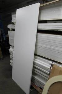 lot 381 image: Lot of (2) Primed Solid Wood Doors White 2THx34Wx84H