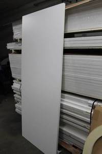 lot 403 image: Lot of (3) Primed Solid Wood Doors White 2THx36Wx84H