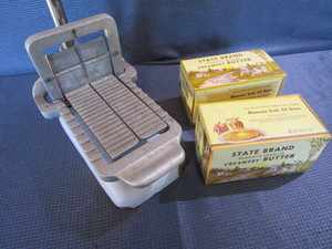 lot 24 image: Commercial butter pat cutter, two b...