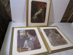 lot 54 image: Framed prints 16x19, unframed 11....