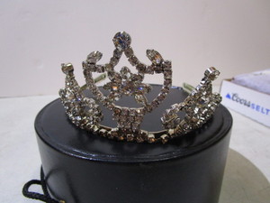 lot 57 image: Rhinestone tiara - missing a few st...