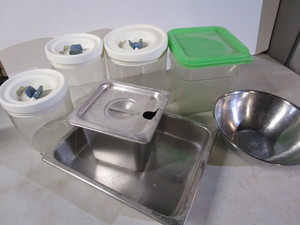 lot 73 image: Stainless steam table pan & server,...
