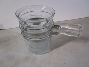 lot 74 image: Vintage Pyrex double boiler - glass...