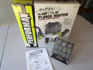 lot 113 image: Performax plunge router, 1-34hp, 1...