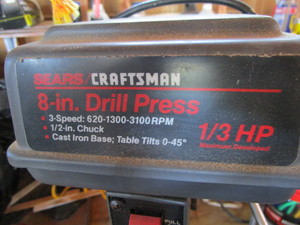 lot 118 image: Craftsman drill press, 8 13hp...