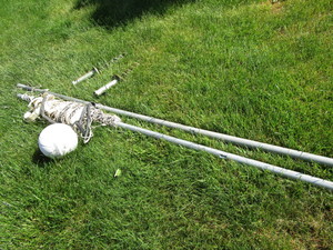 lot 193 image: Volleyball Net, poles, anchors, ba...