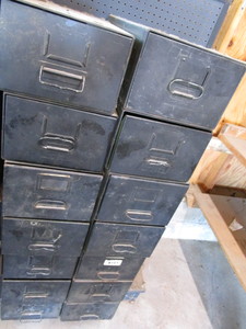 lot 210 image: Stacking metal drawers Safe-T-Stac...