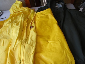 lot 214 image: Rain gear Helly Hanson HD bibs are...