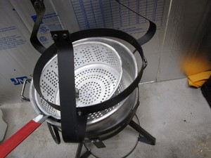 lot 152 image: LP fryer with fish cooker...