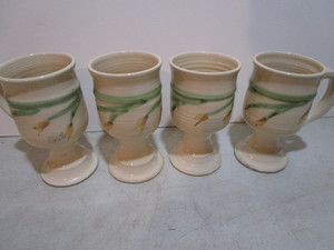 lot 44 image: Leif 84 pottery footed mugs, set of...