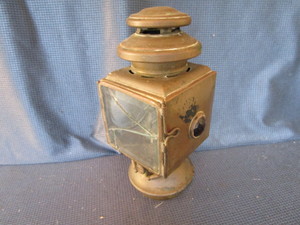 lot 228 image: E&S antique car  carriage lamp - g...